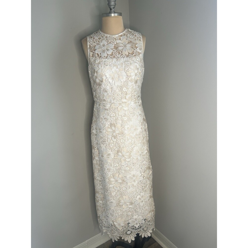 Shoshanna Midnight Lace Sheath Sleeveless Dress Size 8